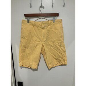 J. Crew Men's Garment Dye Stanton Chino Short, Yellow, Size 33